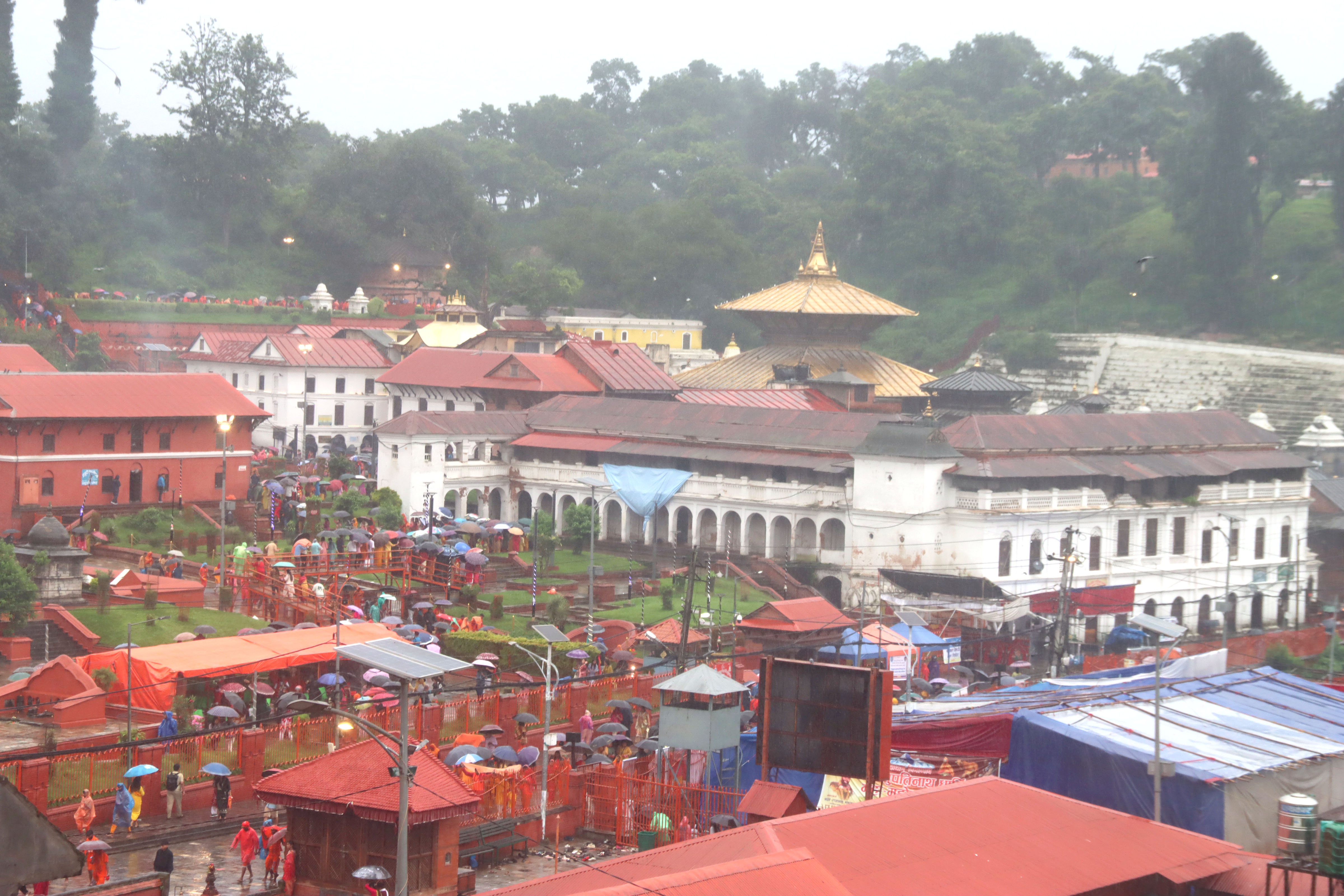 पशुपतिनाथमा दर्शनार्थीको ओइरो   