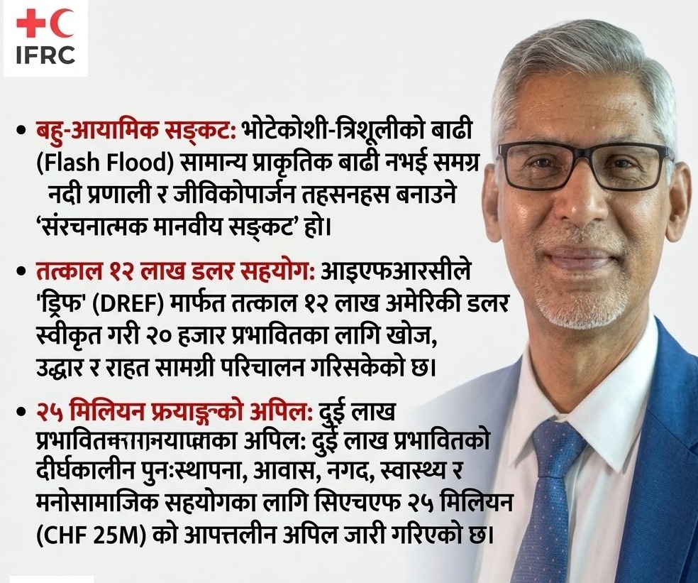 भोटेकोशी बाढी संरचनात्मक मानवीय सङ्कट : महासचिव चापागाईं