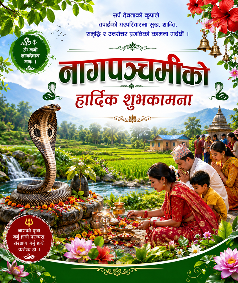 श्रावण शुक्ल पञ्चमीः नागको पूजा, आराधना गरी नागपञ्चमी पर्व मनाइँदै   