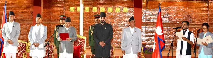 नवनियुक्त दुई मन्त्रीद्वारा शपथ ग्रहण