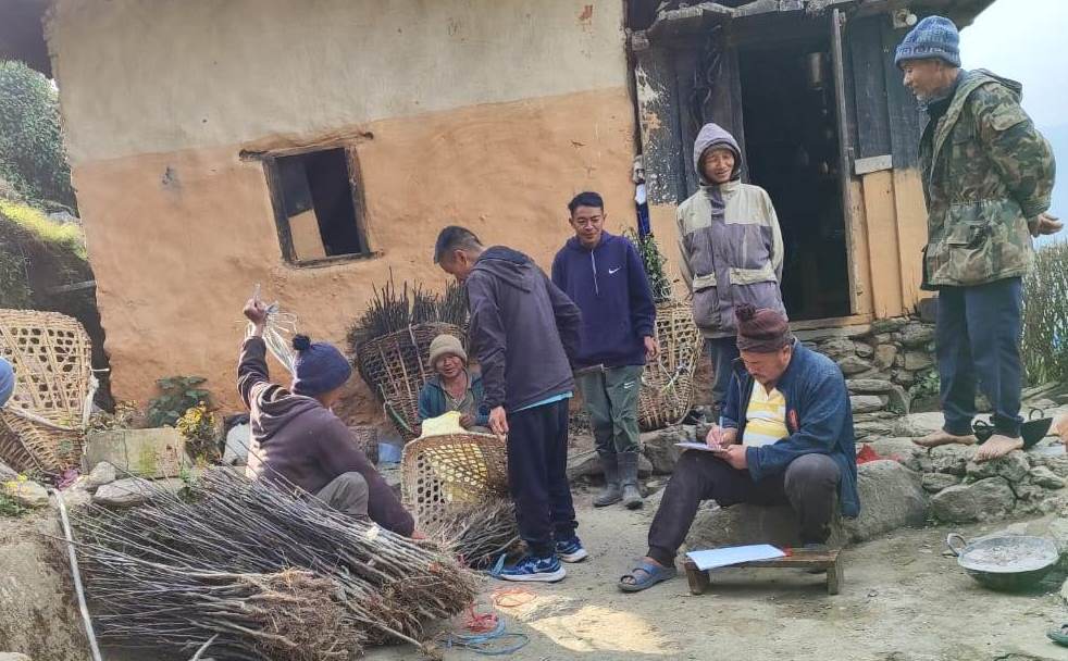 व्यावसायिक स्याउ खेती सुरु गर्दै वैकुण्ठेका किसान   