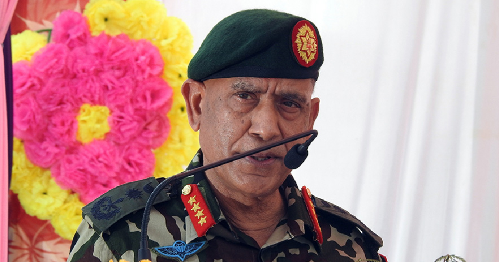 सेनालाई हतियार खरिद गर्नुपर्ने आवश्यकता नै छैन : प्रधानसेनापति